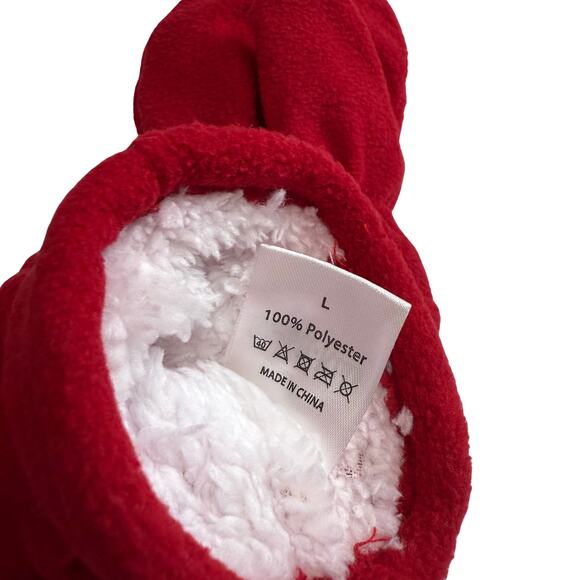 SimpliKids Fleece Sherpa Lined Reindeer Kids Winter Hat & Mittens Set 5-7 Years - Picture 10 of 11